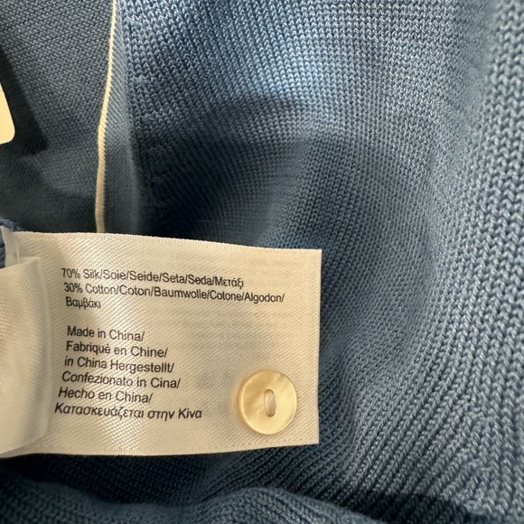 NWT Brooks Brothers Silk & Cotton Button Down Cardigan M - Picture 4 of 5